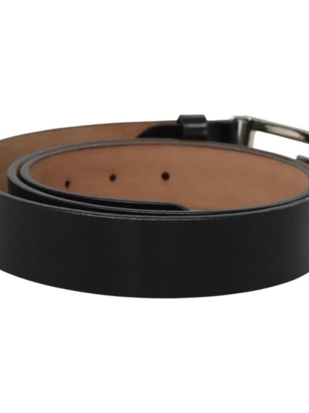 FENDI Belt Leather 41.3" Black Auth sw412 - Picture 4 of 11